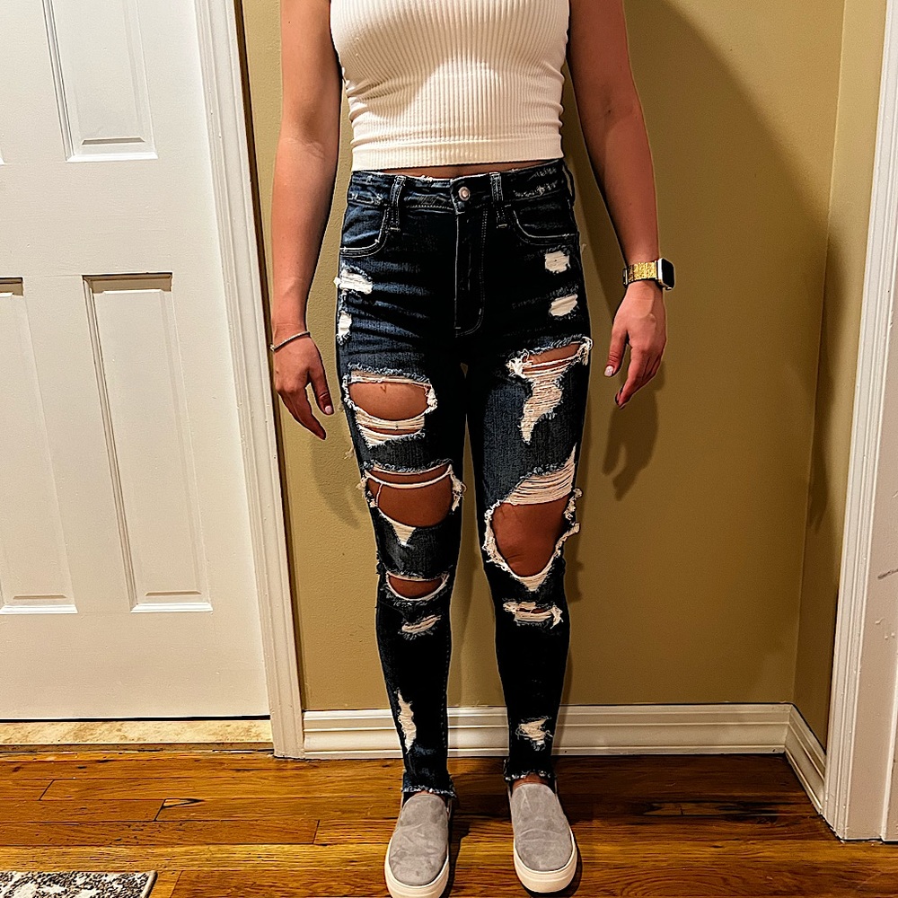 American Eagle size 2 regular jean! Super comfortable.